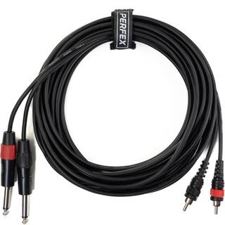 Perfex 2x Jack til 2x Phono RCA Kabel (6m)