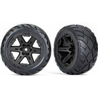 Traxxas - TRX6775 - Tires & wheels, assembled, glued (2.8") (RXT black wheels, Anaconda tires, foam inserts) (4WD electric front/rear, 2WD electric
