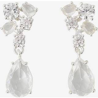 Snö Of Sweden River Small Pendant Earring Silver/Clear