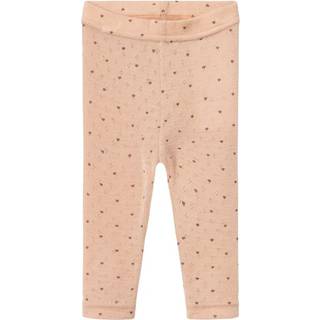 Lil Atelier Rugby Tan Hjerter Legging Pointelle Merinould