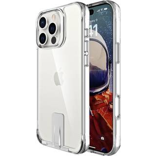 EIDERWOOD iPhone 16 Pro Hybrid Plastik Bagside Cover m. Kickstand  - Gennemsigtig / Sølv
