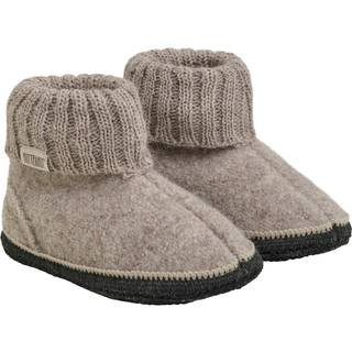 Huttelihut Camel Melange Hjemmesko Uldfilt - Str. 30