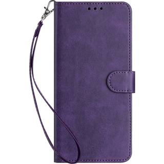 EIDERWOOD Motorola G85 (5G) Læder Flip Cover m. Kortholder & Strop - Lilla
