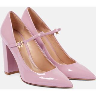 Gianvito Rossi Ribbon Jane patent leather pumps - pink - EU 40