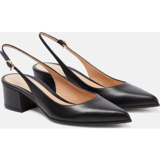 Gianvito Rossi Piper leather slingback pumps - black - EU 40