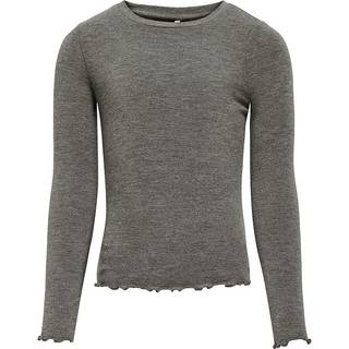 Kids Only Dark Grey Melange Bølgekantet Top