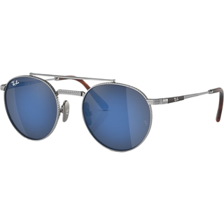 Ray-Ban RB8237 Round II Titanium 3139O4 50 Solbriller Mænd Silver - Silver - 50mm