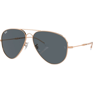 Ray - Ban Unisex RB3825 OLD AVIATOR 9202R5 Solbriller Metal Guld Blå Pilot Normal Antiblænding