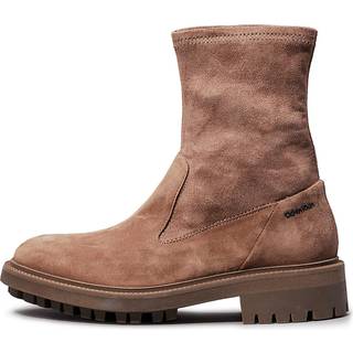 Suede Biker Boots - Brown - EU 37