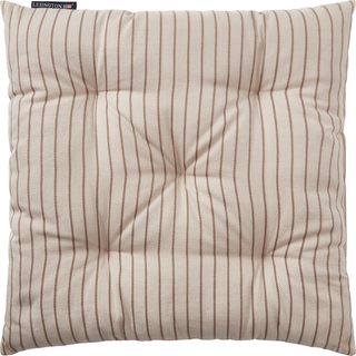 Lexington Striped Recycled Cotton hynde 40x40 cm Beige