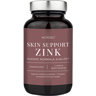 NORDBO Vegan Skin Support Zink Kosttilskud 90 stk