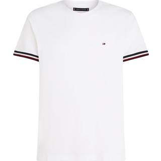 Global Stripe Cuff Pique T-shirt, White, 3XL