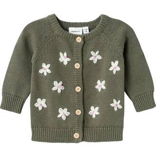 Name It Mulled Basil Blomster Strik Cardigan