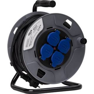Gelia Kabeltromle 25 meter, jordet, H05RR-F 3G2.5, IP44