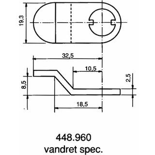 Assa Abloy Ruko kamstykke 448960 vandret spec.