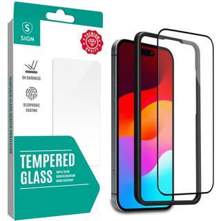 SiGN Full Cover Skærmbeskyttelse i hærdet glas til iPhone 16 Pro Max med Monteringsra