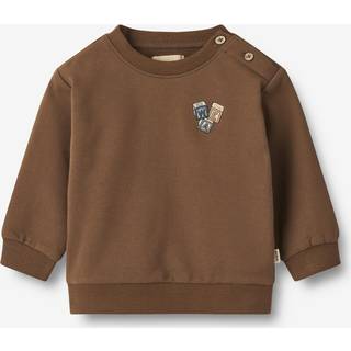 Wheat Sweatshirt Carlo Kaffebønne 68 cm  Brun  68 cm  mand