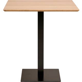 Fano cafebord, melamin plade og sort metal base, 70 x 70 x 75 cm , natur