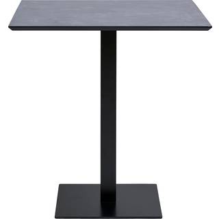 Fano cafebord, melamin plade og sort metal base, 70 x 70 x 75 cm, mørk sten