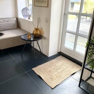 Tæppe flettet jute i natur 60x90 cm