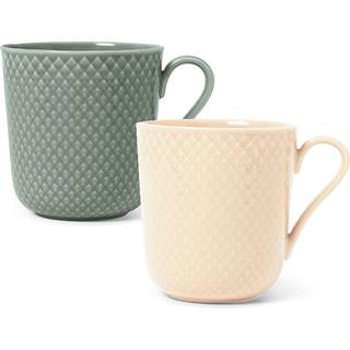 Lyngby Porcelæn Rhombe Earth krus clay/slate 2 stk. 39 cl