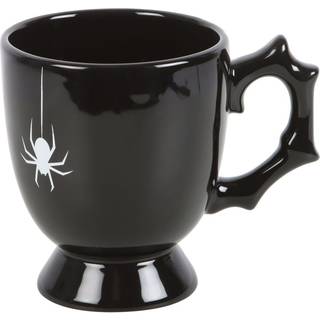 Schwarze Teetasse mit Spinne 11cm