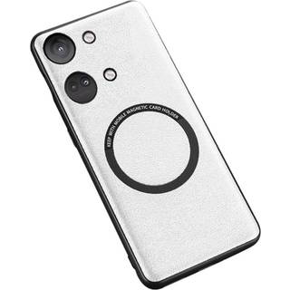 OnePlus Nord 3 (5G) EIDERWOOD Hybrid Plastik Cover m. Vegansk Læder - MagSafe Kompatibel - Hvid