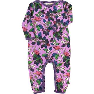 Småfolk Long-sleeved baby bodysuit with blackberries  Dusty Lavender 80 cm  Lilla  80 cm  kvinde