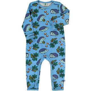 Småfolk Baby bodysuit with hedgehogs  Alaskan Blue 68 cm  Blå  68 cm  mand