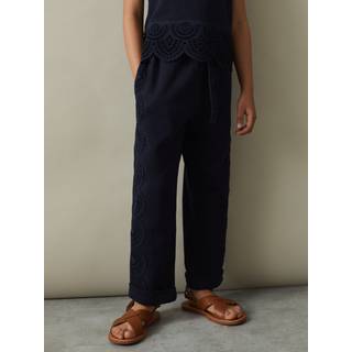 Reiss Reiss Navy Sophie 9-13 yrs Sophie Teen Cotton Broderie Drawstring Trousers