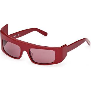 GCDS Unisex GD0043 66S Solbriller Acetat Rød Bordeaux Geometrisk Normal