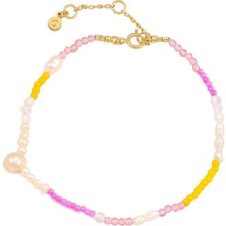 Hultquist Pink rainbow armbånd i forgyldt