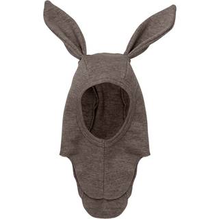 Huttelihut Balaclava Ears Wool Rib Brown Melange 86/92 cm  Brun  86/92 cm  Unisex