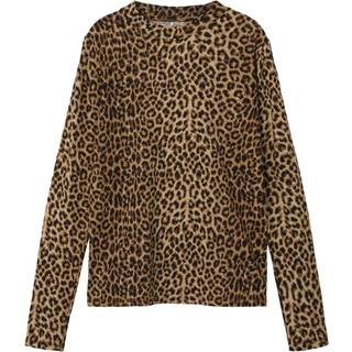 Leopard- Top Med Lange Ærmer