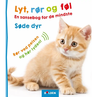 Bog - Lyt, rør & føle bog med søde dyr - Fra 1 år.