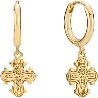 Lund Copenhagen forgyldte øreringe med dagmarkors 11x9mm