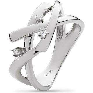 14KT HVIDGULDS RING M. DIAMANTER