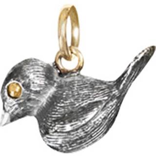 OLE LYNGGAARD COPENHAGEN Forest vedhæng oxideret sølv fugl med 18 kt. guld