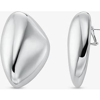 MK Large Precious Metal-Plated Brass Pebble Earring - Silver - Michael Kors - ONE SIZE
