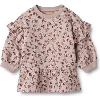 Wheat GOTS Eliane Blomstret Baby-kjole Raven Anemones 92 cm  Sort  92 cm  kvinde