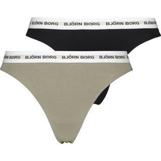 Björn Borg Core Logo Thong 2-pack Grøn, L