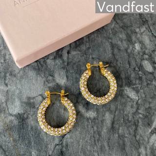 ANNEBRAUNER Big Sparkling Party Øreringe 18k Guldbelagt