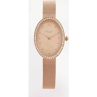 Radley RY4614 Rose Gold Plated Oval Case Mesh Bracelet Watch - W51379