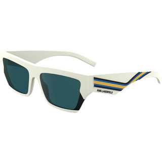 Karl Lagerfeld Unisex KL6163S 105 Solbriller Bio-injekt Hvid Firkantet Normal