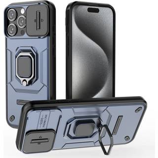EIDERWOOD iPhone 16 Pro Max Håndværker Bagside Cover m. Magnetisk Kickstand & Cam Slider - Blå