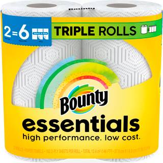 Bounty Essentials Select-a-st?rrelse papirh?ndkl?der Hvid 2 Triple Rolls = 6 Regelm?ssige ruller