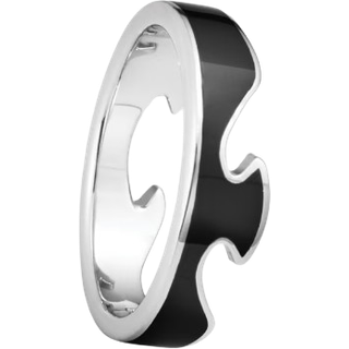 FUSION Enderring18 kt hvidguld, Sort