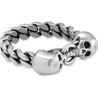 Aspero | Sølvfarvet Rustfri Stål To Kranier Ring