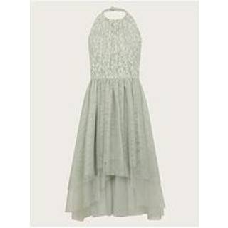 Monsoon Monsoon Green Hayley Halter Lace Prom Dress - 164cm (14 Years)