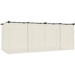 Pavillon Med Gardiner Stål - Creme / 6 x 3 m